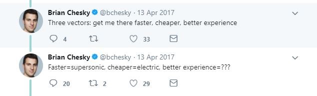 Chesky's Tweet Response