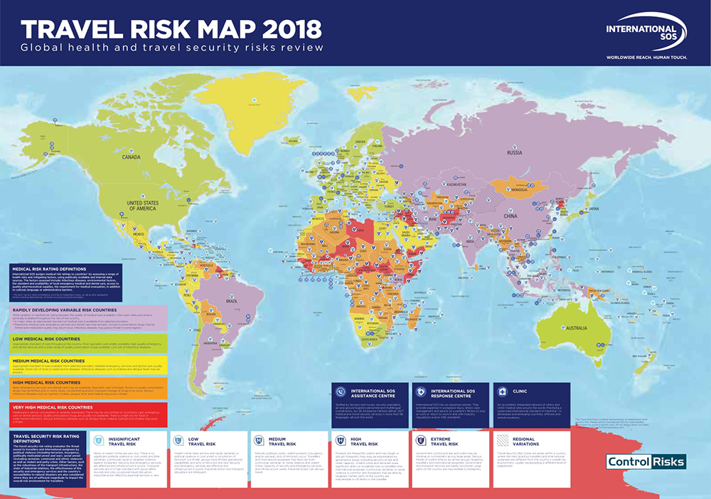 Travel Risk Map 2018