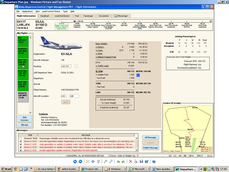 Screenshot of the Flight Information interface