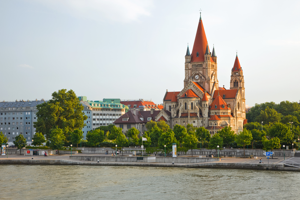 Mexicoplatz church on Danube River, Vienna, Austria - National Geographic