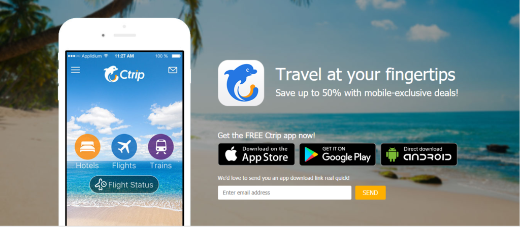 Ctrip's mobile app