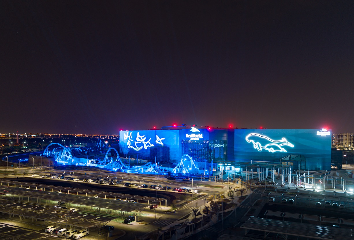 SeaWorld Yas Island, Abu Dhabi lights the capital up in blue in ...